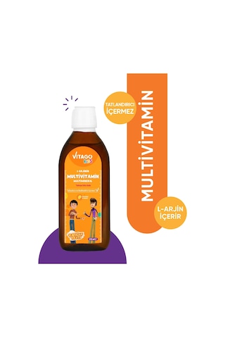 Vitago Kids-L-Arjinin Rafadan Tayfa Multivitamin Şurup 150 ML
