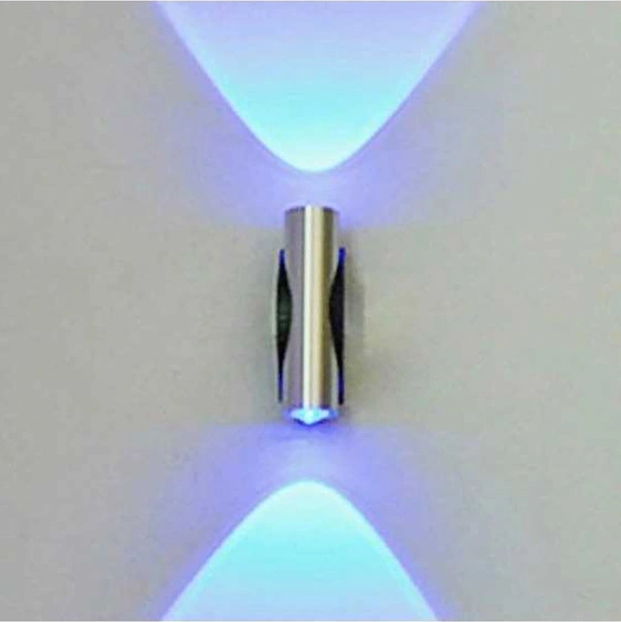 Fortunelane Çift Başlı Led Duvar Lambası - Modern Mavi Aydınlatma Mavi