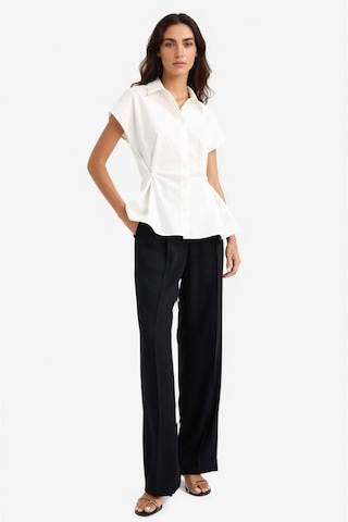 Defacto Fitted Poplin Kısa Kollu Gömlek F7313ax25auer85 Ekru