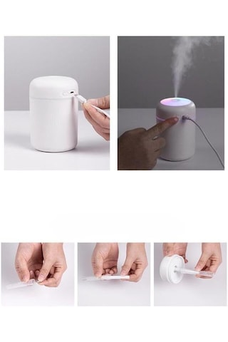 Buffer Usb Rengarenk Işıklı 300 Ml Ulrasonik Hava Nemlendirici Buhar Makinesi Ve Hava Aroma Difüzörü