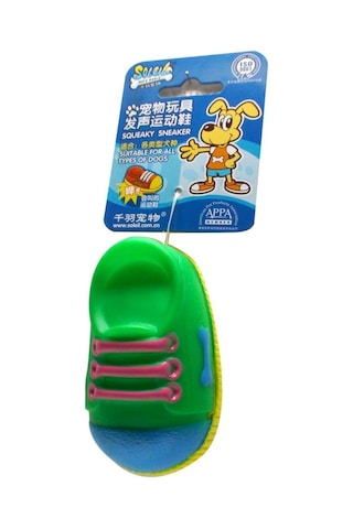 Soleil V9614 10 CM Plastik Öten Ayakkabı Köpek Oyuncağı Çok Renkli
