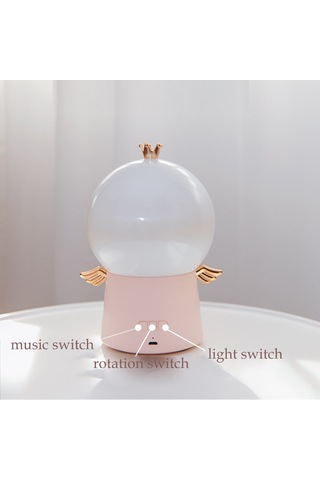 Wezone Pembe Projektör Işık Ve Müzik Kutusu - 3 Işık + 6 Film Seçeneği, Abs Malzeme, 8 Saat Çalışma Süresi Diğer