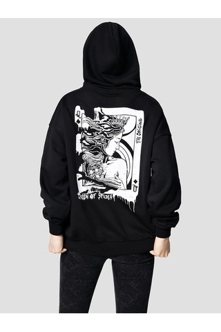 Loose Fit Kadın Sweatshirt Siyah