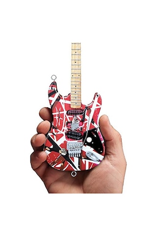 Evh Minature Guitars Evh Frankenstein Mini Replika Gitar Van Halen Evh001 , Kırmızı Ve Beyaz, Kırmızı/beyaz