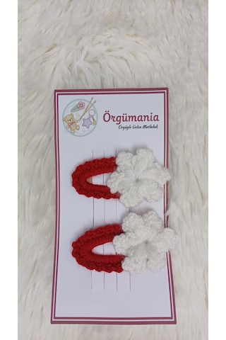 Yılbaşı Tokası- Kar Taneli Toka Bordo