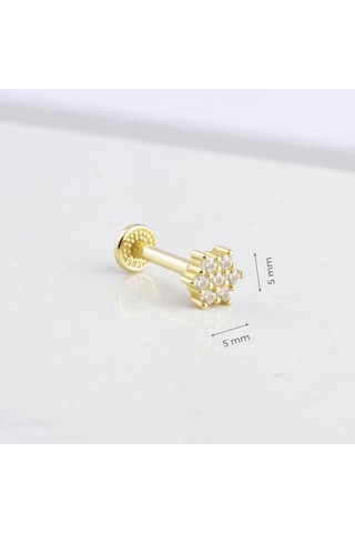 Glorria Altın Yonca Tragus Piercing 30008656