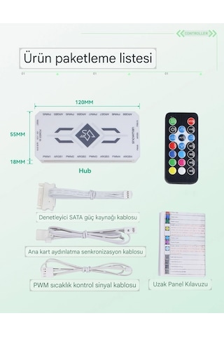 Snowman Argb 5v 3 Pin + Pwm 12v 4 Pin Fan Çoklayıcı
