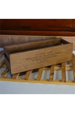 Ahşap Organizer Ceviz Mutfak Organizer Çok Amaçlı