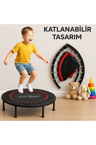 102 Cm 40 Inç Trambolin Metal Yay Mavi Deluxe Trampolin