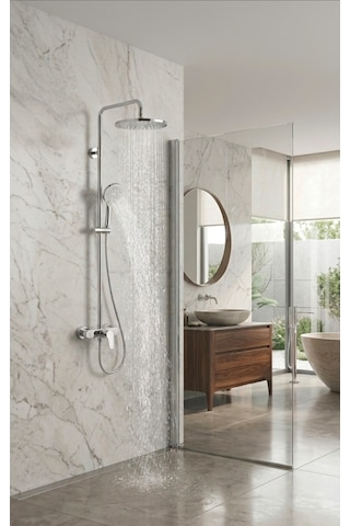 Vitr A Bliss Round 240 Duş Sistemi - Krom A45788 Gri