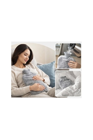 Sn-29909 Peluş Kılıflı Yumuşak Dokulu 30 Cm 2000 Ml Kapasiteli Sıcak Su Torbası Belirtilmemis