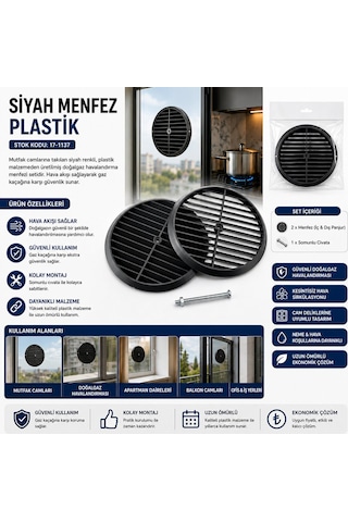 Krt-1145 Siyah Menfez Plastik Diğer