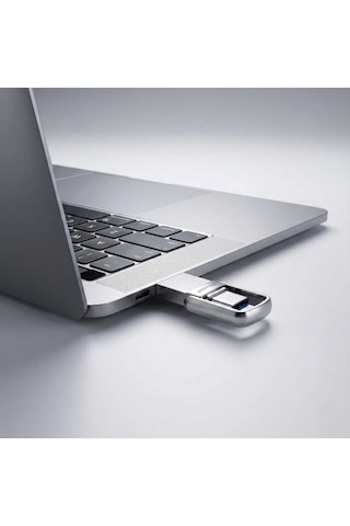 2'si 1 Arada Usb 3.2 Type-c Ve Usb 64gb Metal Flash Disk
