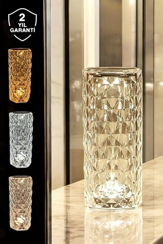 Dokunmatik Kristal Gece Lambası Hediyelik Çok Renkli