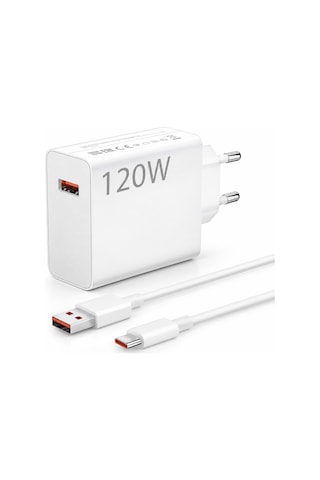 120w Turbo Hızlı Şarj Aleti Type-c Kablolu 6a Usb Şarj Adaptörü Xiaomi Poco Redmi Uyumlu