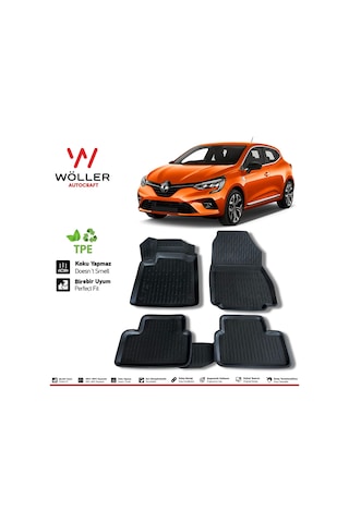 Renault Clio 5 Paspas 2020 Sonrası 3d Havuzlu Wöller Paspas