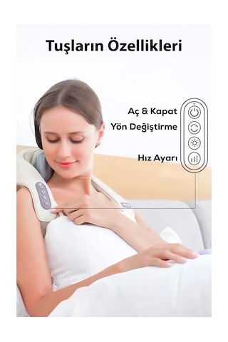 Şarjlı Masaj Aleti Ovmalı, Boyun, Sırt Ve Bacak Masaj Cihazı