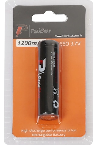 3.7 V 1200 Mah Şarj Edilebilir  18650 Turbo Model Li-ion Şarjlı Pil