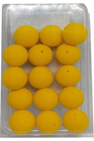 12 Mm Eva(Yüzen) Sünger Popup Boili Sarı Mısır Yapay Yem( 15Adet)
