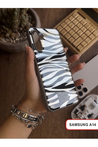 Samsung Galaxy A14 Uyumlu Lüks Leopar Desenli Silikon Telefon Kılıfı Desen6