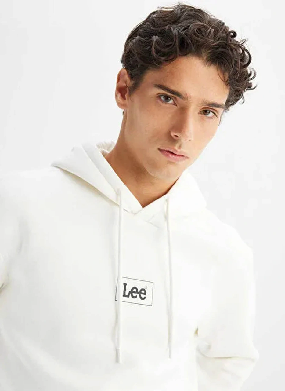 Lee Mid Logo Ekru Erkek Sweatshirt L212302990 Ekru