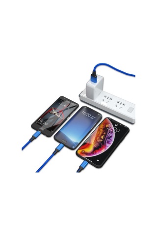 Siyah Hızlı Usb Şarj Kablosu Samsung Evrensel 3 In 1 Çok Fonksiyonlu Cep Telefonu Kablosu Şarj Kablosu Tip C