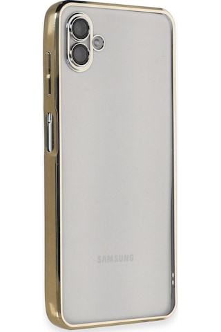 Galaxy A04 Kılıf Razer Lensli Silikon - Gold