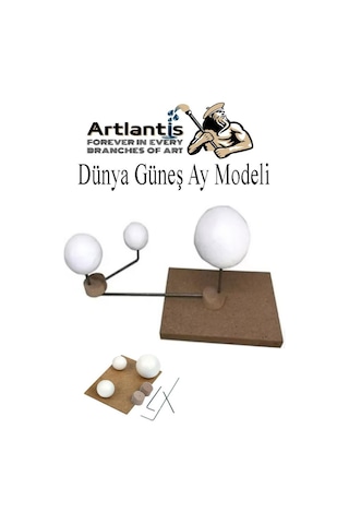 Güneş Dünya Ay Modeli 1 Paket 6 Renk Guaj Boya Fırça Gezegen Maketi Deney Seti Güneş Sistemi Modeli Okul Ders Deney Seti Kendin Yap