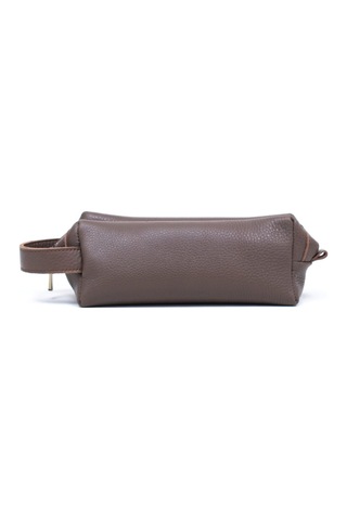 Gillario Design 06 Unisex Full Deri Toprak Renk Dopp Kit