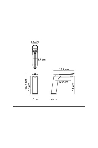Fa-5011p Krom & Mor Lavabo Bataryası Krom