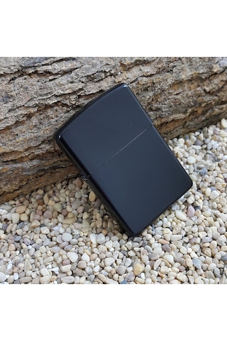 Mat Siyah Çakmak Zippo Tarzı Çakmak