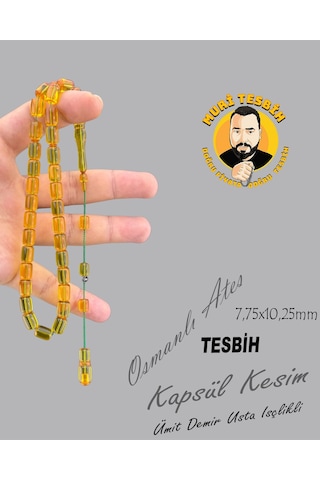 Muri Tesbih Ümit Demir Heykel Obje Osmanlı Ateş Kapsül Kesim 7,75x10,25
