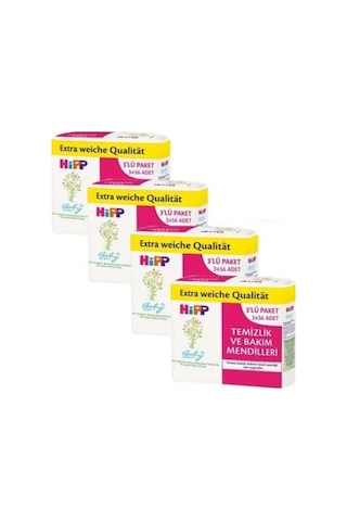 Hipp Temizlik Ve Bakım Islak Mendil 12'li Paket 672 Yaprak 4'lü Paket