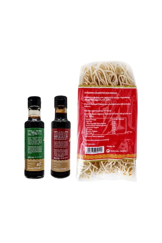 Chefline Asia Noodle Seti Yumurtalı Çin Eriştesi 350 G + Soya Sosu 150 ML + İstiridye Sos 150 ML
