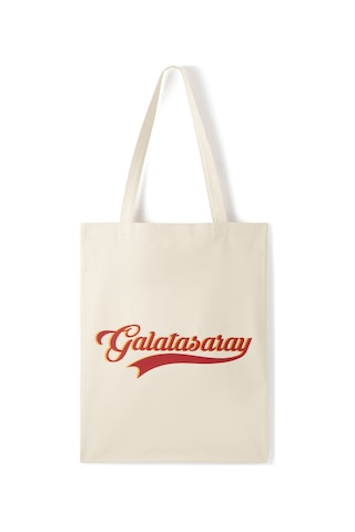 Gsstore Galatasaray Oval Logolu Gabardin Bez Torba Çanta 35 40cm U251330 Ekru