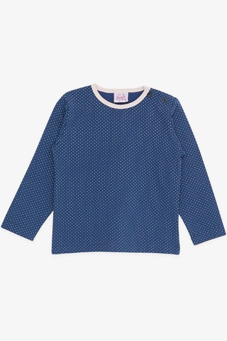 Breeze Kız Bebek Pijama Takımı Puantiye Desenli 9 Ay-3 Yaş, Lacivert