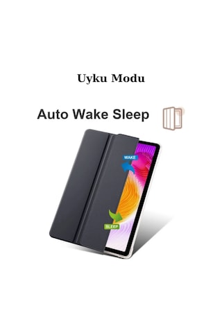 Honor Pad 9 12.1 İnç 2024 Uyumlu Manyetik Akıllı Kalem Bölmeli Tablet Kılıfı Kapaklı Kılıf
