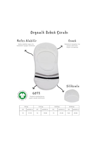 Bistyle 2'li Penye Babet Silikon Çemberli Çorap 30102 Gri Beyaz Beyaz - Gri