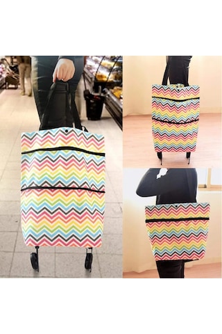Bestshop1 Katlanabilir Tekerlekli Alışveriş Çantası 438149104