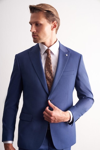 İmza Koyu Lacivert Kırlangıç Yaka Kendinden Desenli Esnek Bel Slim Fit 6 Drop Takım Elbise 1001255168 Koyu Lacivert