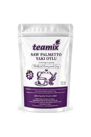 Saw Palmetto Yakı Otlu Çay 20 Süzen Poşet Bitkisel Karışımlı Çay