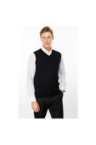 Desen Triko Erkek Süveter 21600 Siyah Siyah