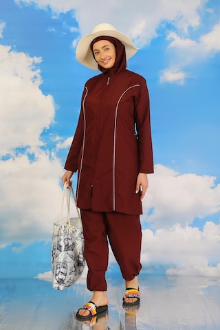 Akbeniz Kadın Tam Tesettür Bordo Mayo 31060-bordo Bordo