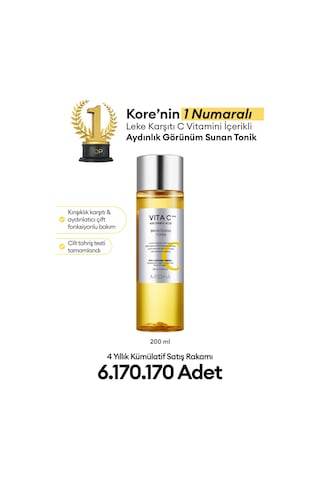 Missha Vita C Plus Brightening Toner Leke Karşıtı C Vitamini İçerikli Aydınlatıcı Tonik 200 ML