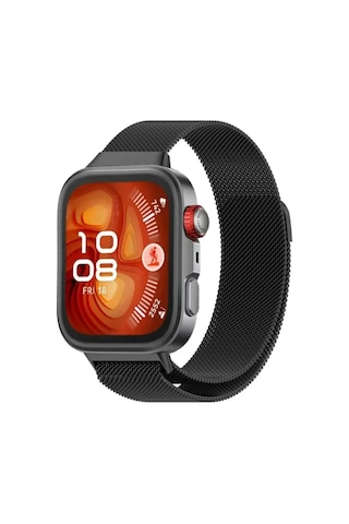 Huawei Watch Fit 3 / Fit 4 / Fit 4 Pro Uyumlu Metal Örgü Hasır Manyetik Kordon