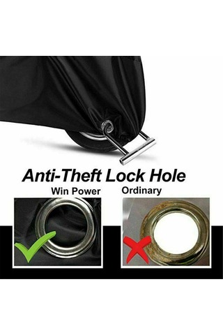 Ranyeek Xxxl Siyah Motosiklet Kaputu - 210d Nilon Oxford, Su Geçirmez, Güneş Engeli, Çalınma Engeli, Yansıtıcı Şerit, Kolay Taşıma Çantası