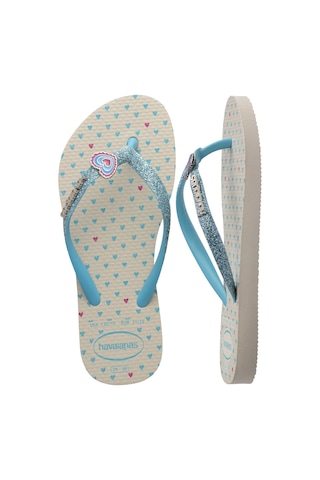 Havaianas Kıds Slım Glıtter Iı Simli Kız Çocuk Parmak Arası Terlik 4146976 4146976 0121 Bej