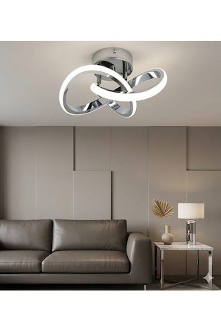 Lzy Avize Store Kar Çiçeği Krom Avize Modern Salon, Mutfak, Çocuk Odası Ve Antre Aydınlatma