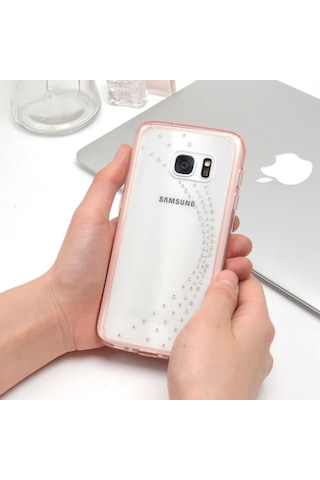 Ringke Noble Fusion Galaxy S7 İle Uyumlu Taşlı Kılıf Extra Darbe Emici Wedding Clear