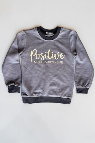 Minik Motion 3'lü Set Çocuk Baskılı 2 İplik Penye Sweatshirt Lacivert - Kırmızı - Füme